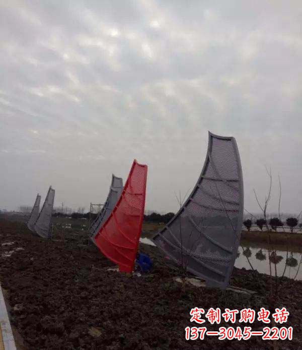 广西不锈钢抽象帆船雕塑