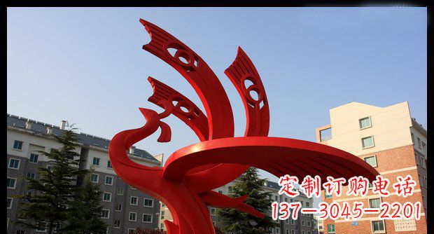 广西不锈钢凤凰雕塑