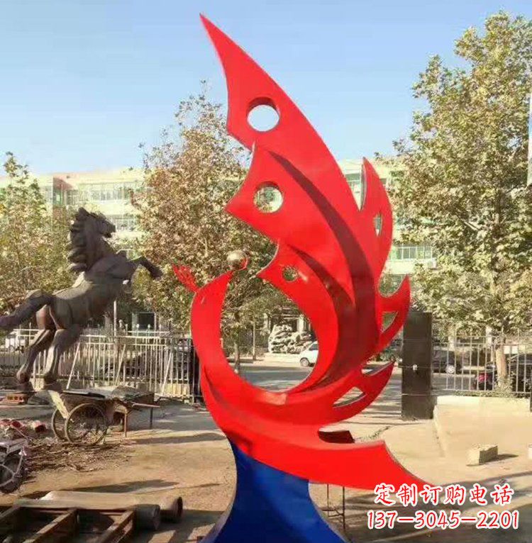 广西艺术精美的不锈钢凤凰雕塑