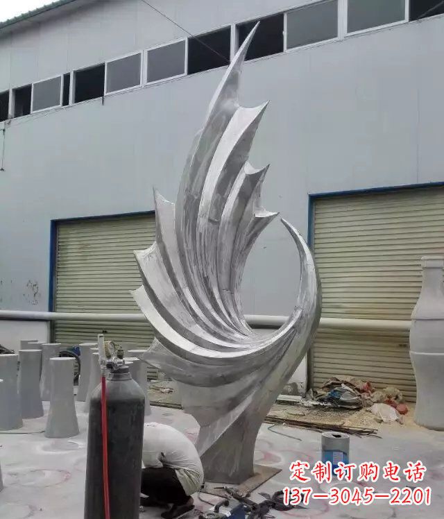 广西 不锈钢凤凰抽象雕塑