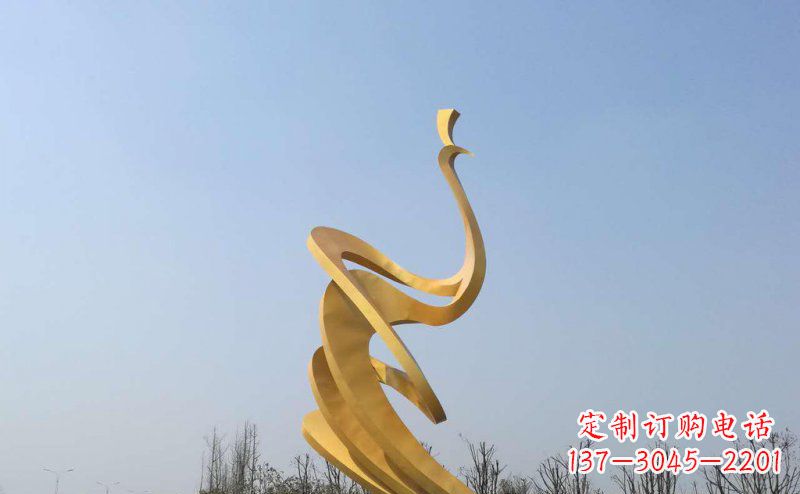 广西抽象凤凰不锈钢雕塑