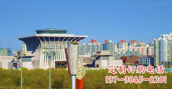 广西高端特色不锈钢抽象火炬雕塑