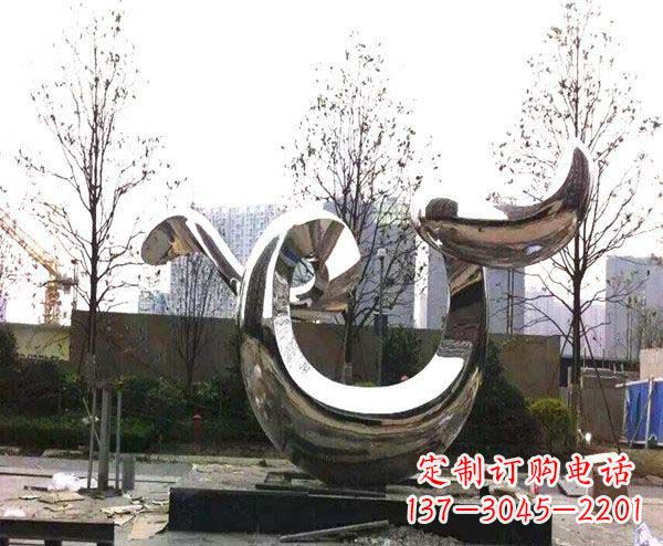 广西新品发布不锈钢抽象鲸鱼雕塑