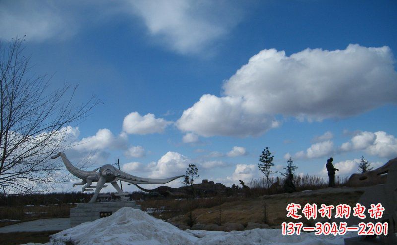 广西超大不锈钢动物恐龙雕塑