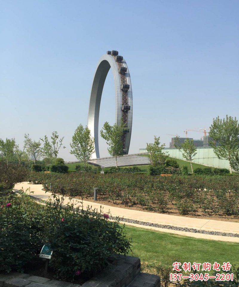 广西精美摩天轮不锈钢抽象雕塑