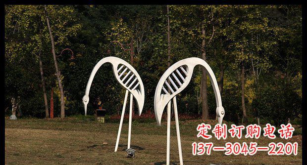 广西精美不锈钢仙鹤雕塑