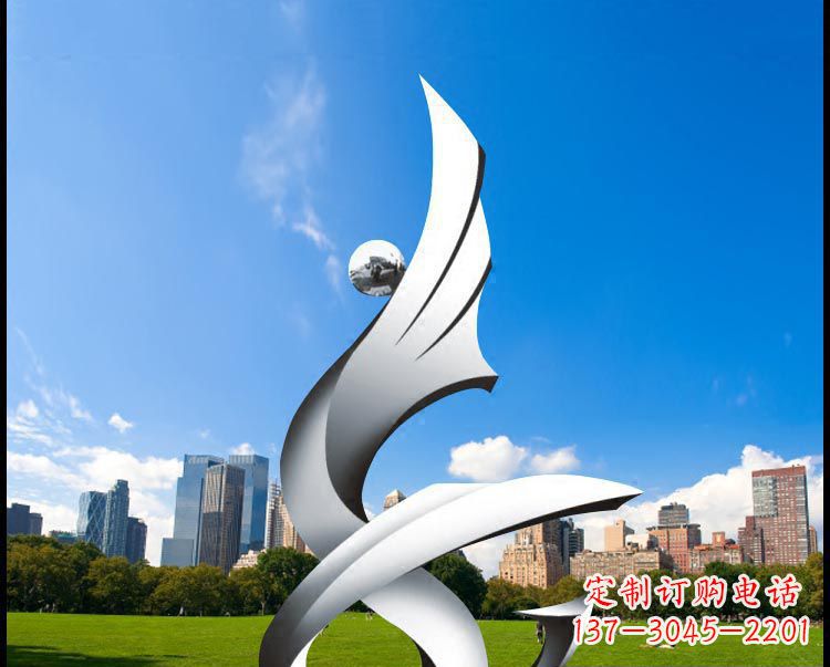 广西优雅贵族不锈钢凤凰雕塑