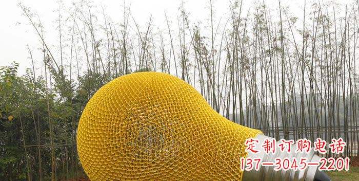 广西大型不锈钢灯泡雕塑