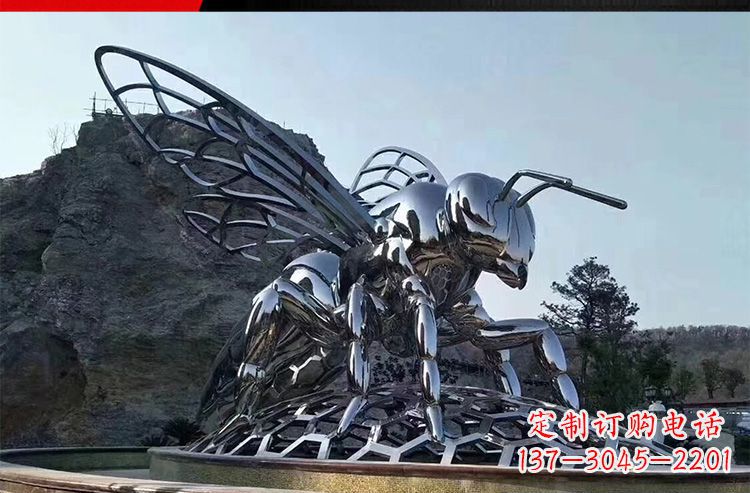 广西优雅活泼的不锈钢大型蚂蚁雕塑