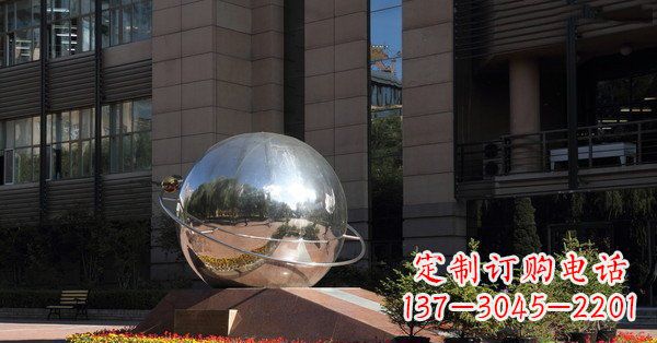 广西精美不锈钢制地球与赤道雕塑