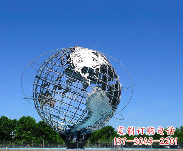广西不锈钢地球仪摆件雕塑