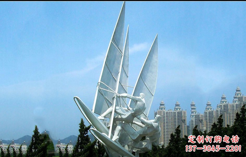 广西不锈钢帆船比赛雕塑