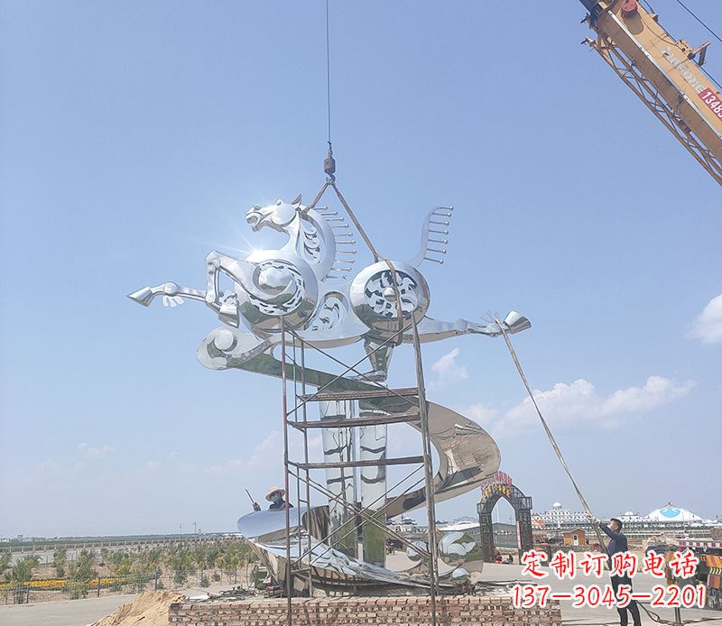 广西飞马雕塑,美景流驰