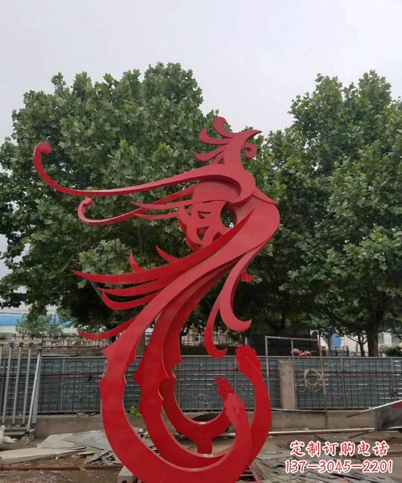 广西产品名称浪漫传情不锈钢凤凰雕塑