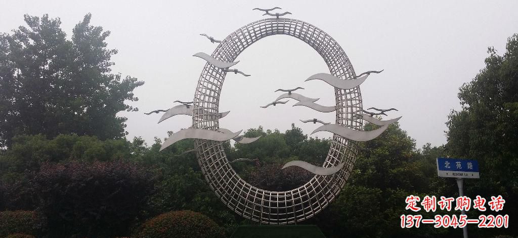 广西优雅风采,质感之美,赏心悦目的不锈钢海鸥雕塑
