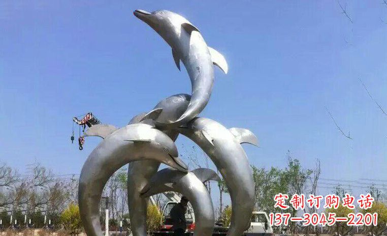 广西品质精美的不锈钢海豚雕塑