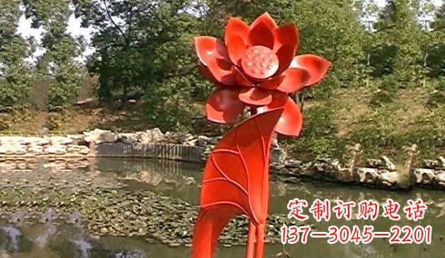 广西精美不锈钢荷花雕塑