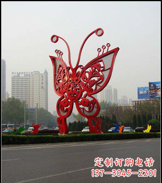 广西大型不锈钢蝴蝶雕塑