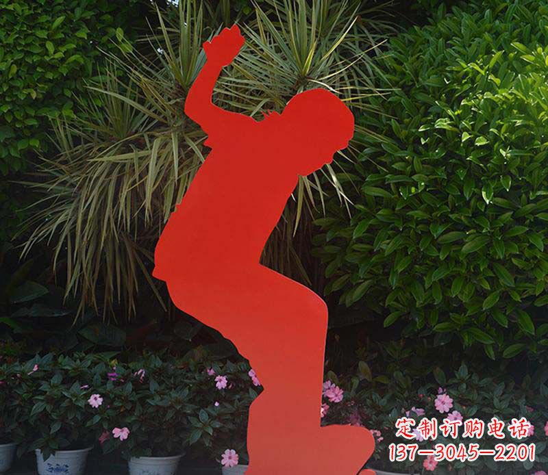 广西不锈钢男孩滑板雕塑