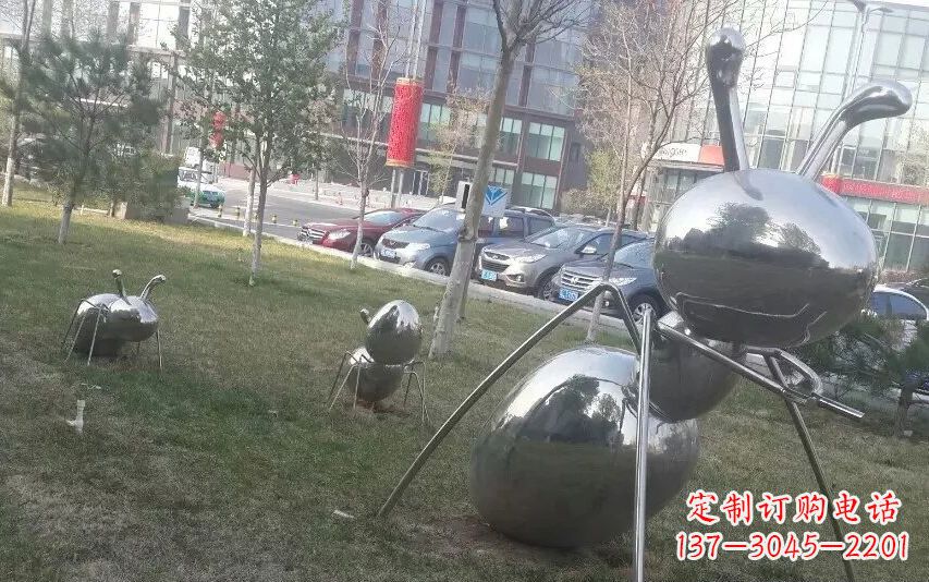 广西中领雕塑—不锈钢蚂蚁雕塑