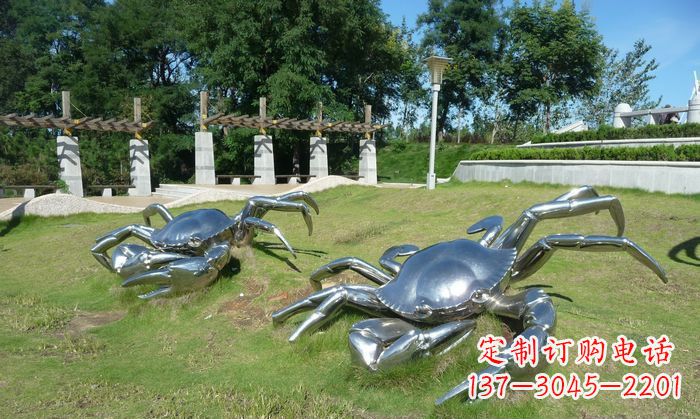 广西产品名称精美铸造不锈钢螃蟹雕塑