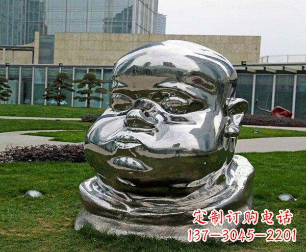 广西儿童不锈钢头像雕塑