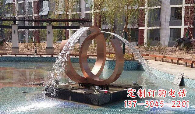 广西高贵典雅的不锈钢喷泉雕塑