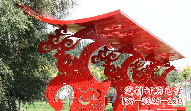 广西新潮不锈钢公园凉亭雕塑