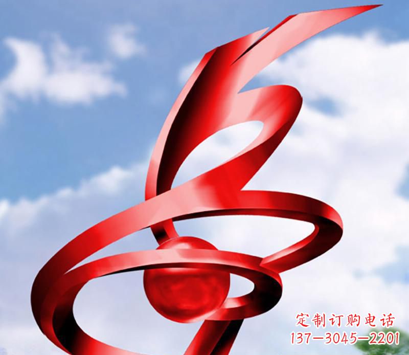 广西公园装饰不锈钢指环雕塑