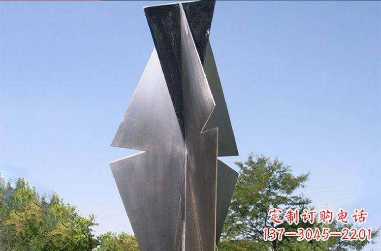 广西不锈钢树叶雕塑更新公园景观