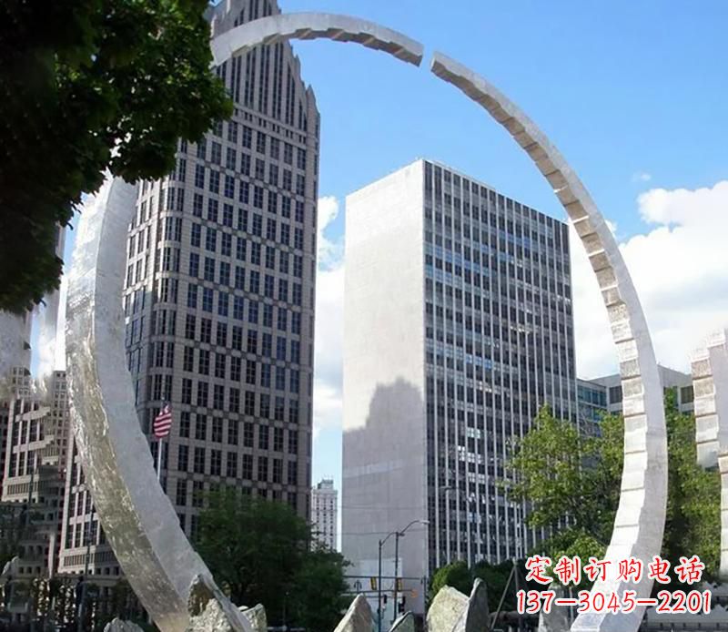 广西金属圆环景观雕塑