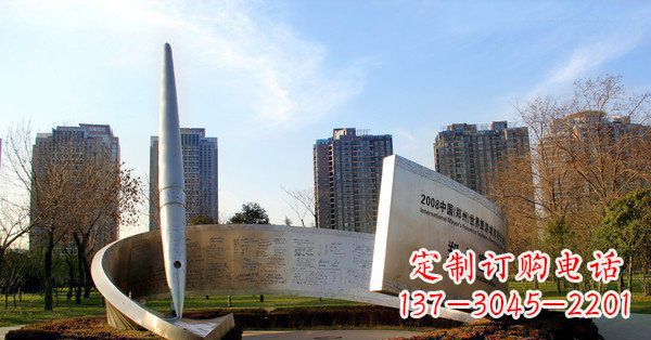 广西精美且精致的不锈钢钢笔雕塑