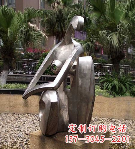 广西现代艺术风格的不锈钢女人雕塑