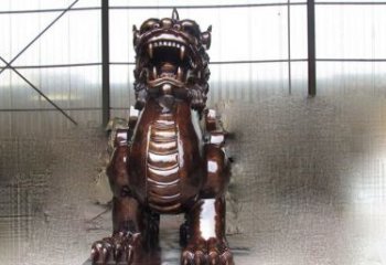 广西来自古老文化的獬豸铜雕