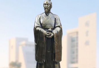 广西仿铜玻璃钢扁鹊雕塑