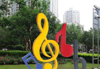 广西不锈钢音符雕塑-引领您的心情旋律