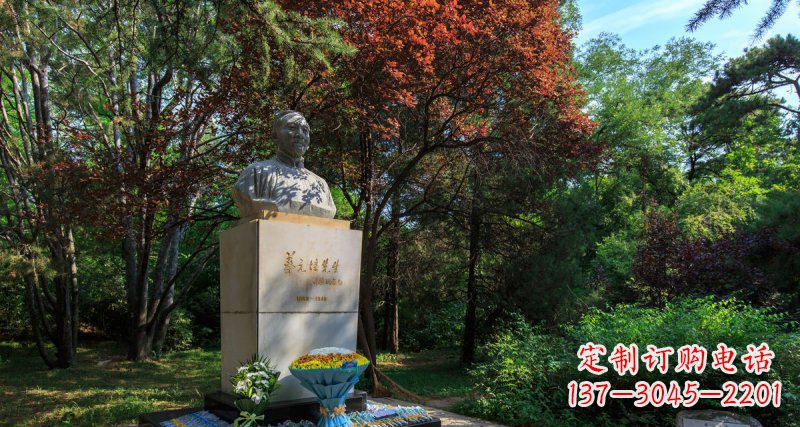 广西精致无缝蔡元培胸像石雕