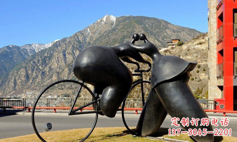 广西铸铁自行车雕塑