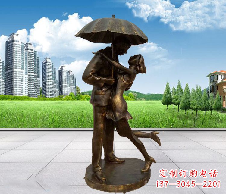 广西情侣铜雕,浪漫定制