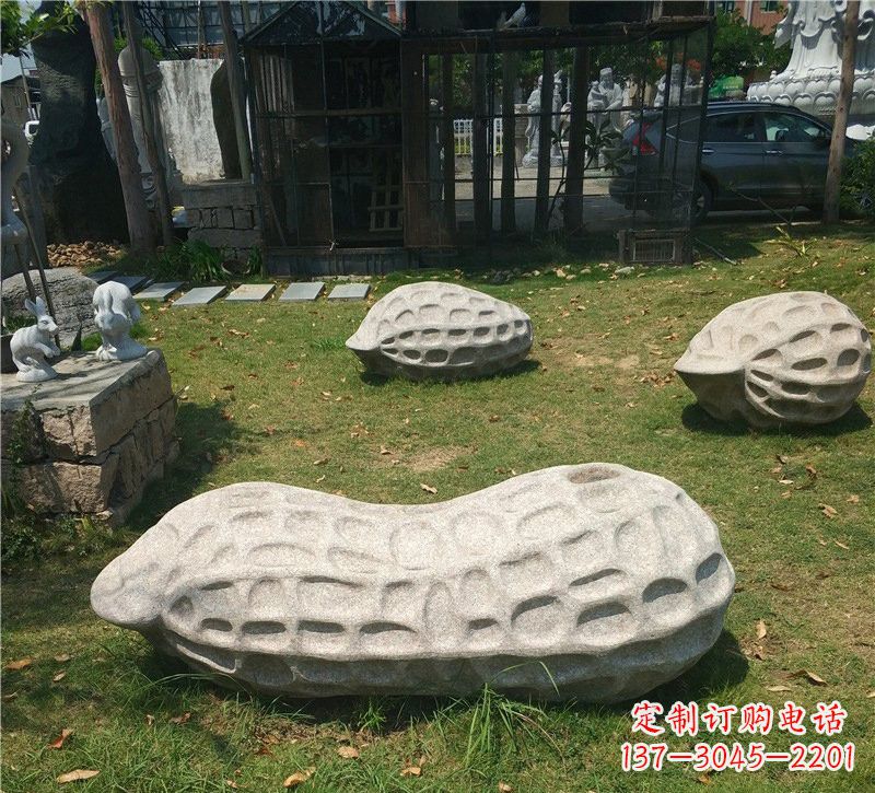 广西精美大理石花生雕塑