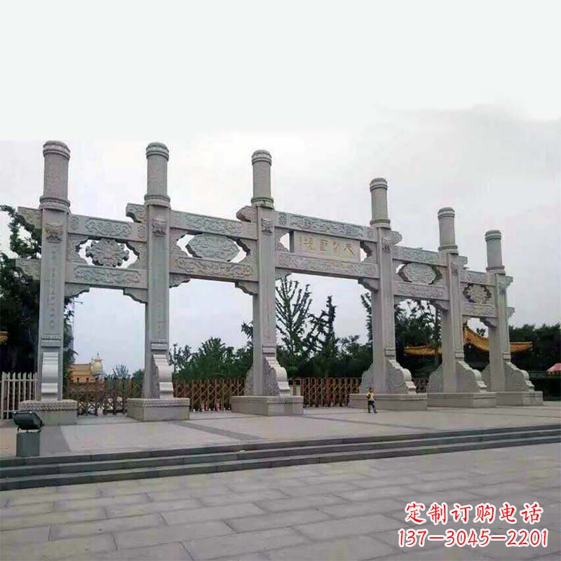 广西公园大门五门无楼牌坊