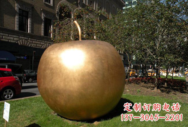 广西大型铜雕苹果雕塑