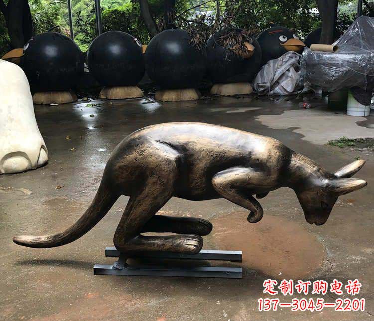 广西中领雕塑袋鼠铜雕