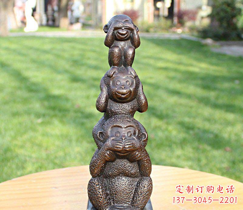 广西高品质铜雕罗汉叠罗汉塑像