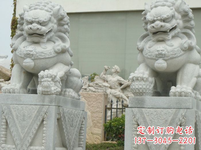 广西公园动物大理石狮子石雕 (5)