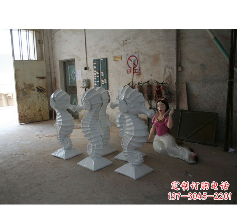 广西精美海马石动物雕塑