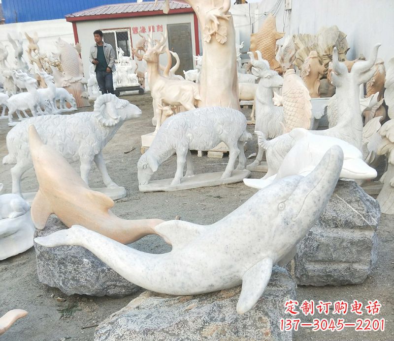 广西精美海豚雕塑,添点视觉亮点