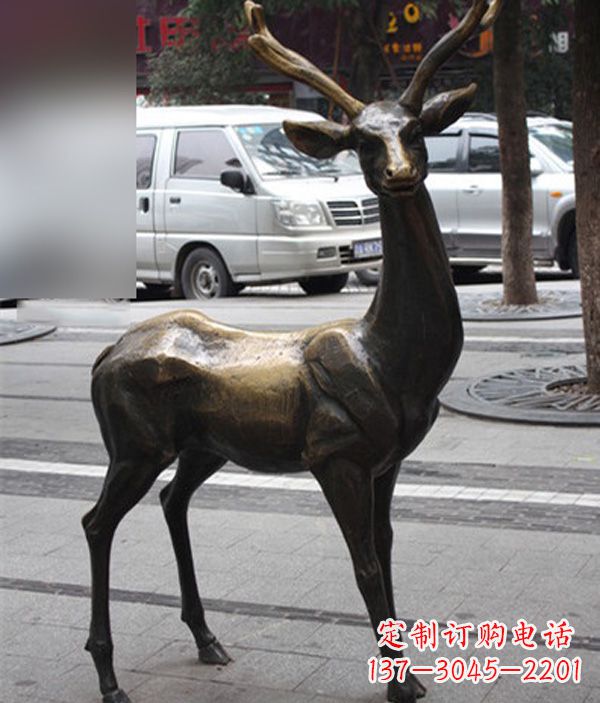 广西高品质鹿铜雕塑,给室内外环境带来新气象
