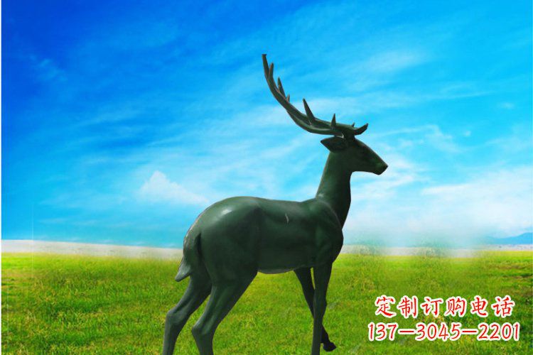 广西中领雕塑 | 公园动物梅花鹿铜雕