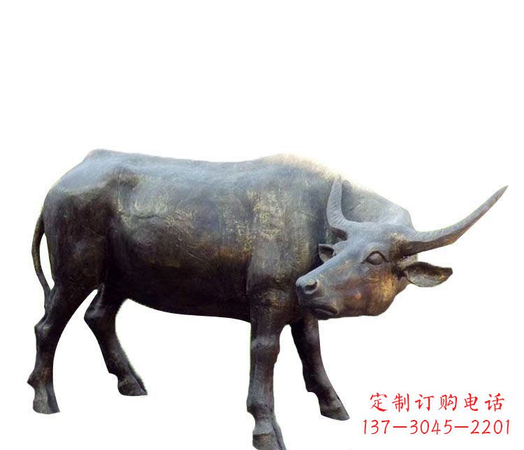 广西公园动物水牛铜雕